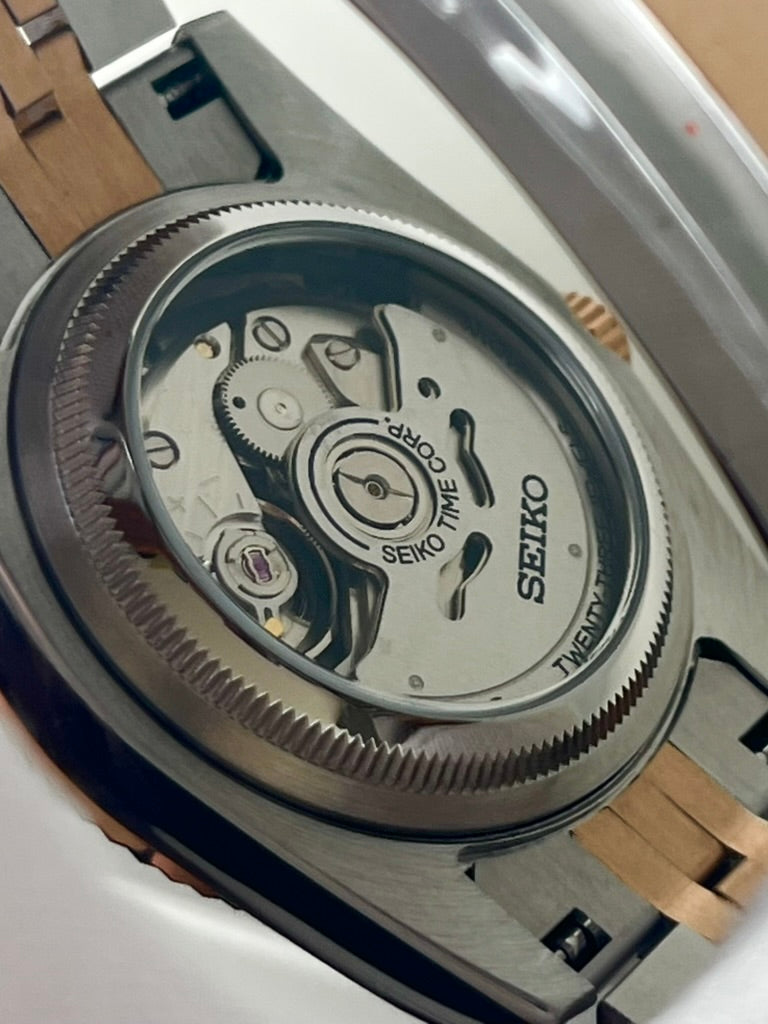 Seiko Mod - Datejust Two Tone Rose Gold Perpetual | Travel Case | NH35 Automatic | 40mm Sapphire