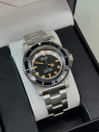 Seiko Mod Black Vintage Sub Diver | Oyster • 40mm Sapphire• NH35 Automatic