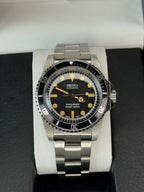 Seiko Mod Black Vintage Sub Diver | Oyster • 40mm Sapphire• NH35 Automatic