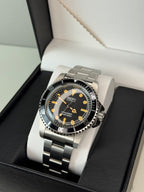 Seiko Mod Black Vintage Sub Diver | Oyster • 40mm Sapphire• NH35 Automatic