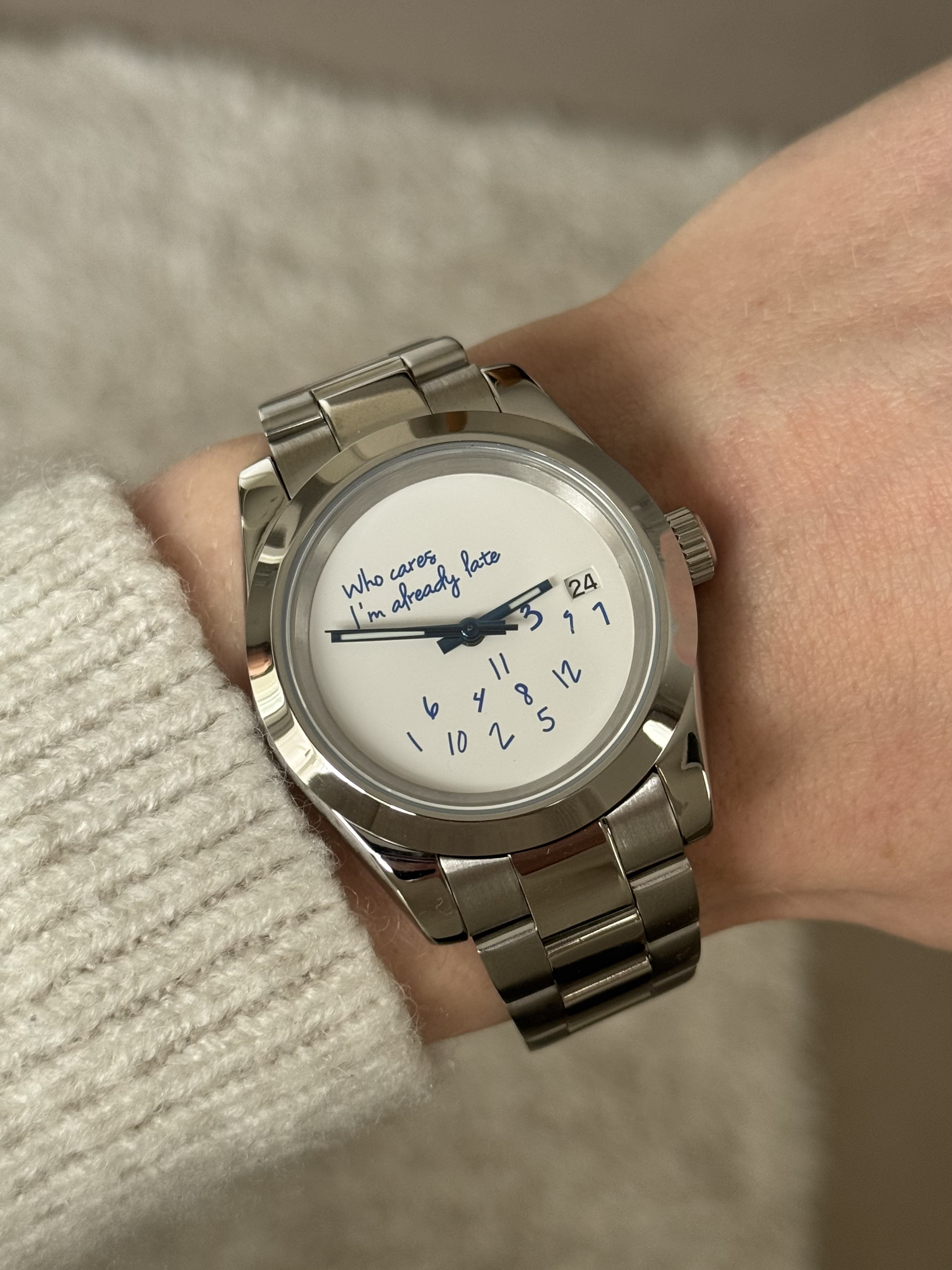 Seiko Datejust Who Cares I'm Already Late