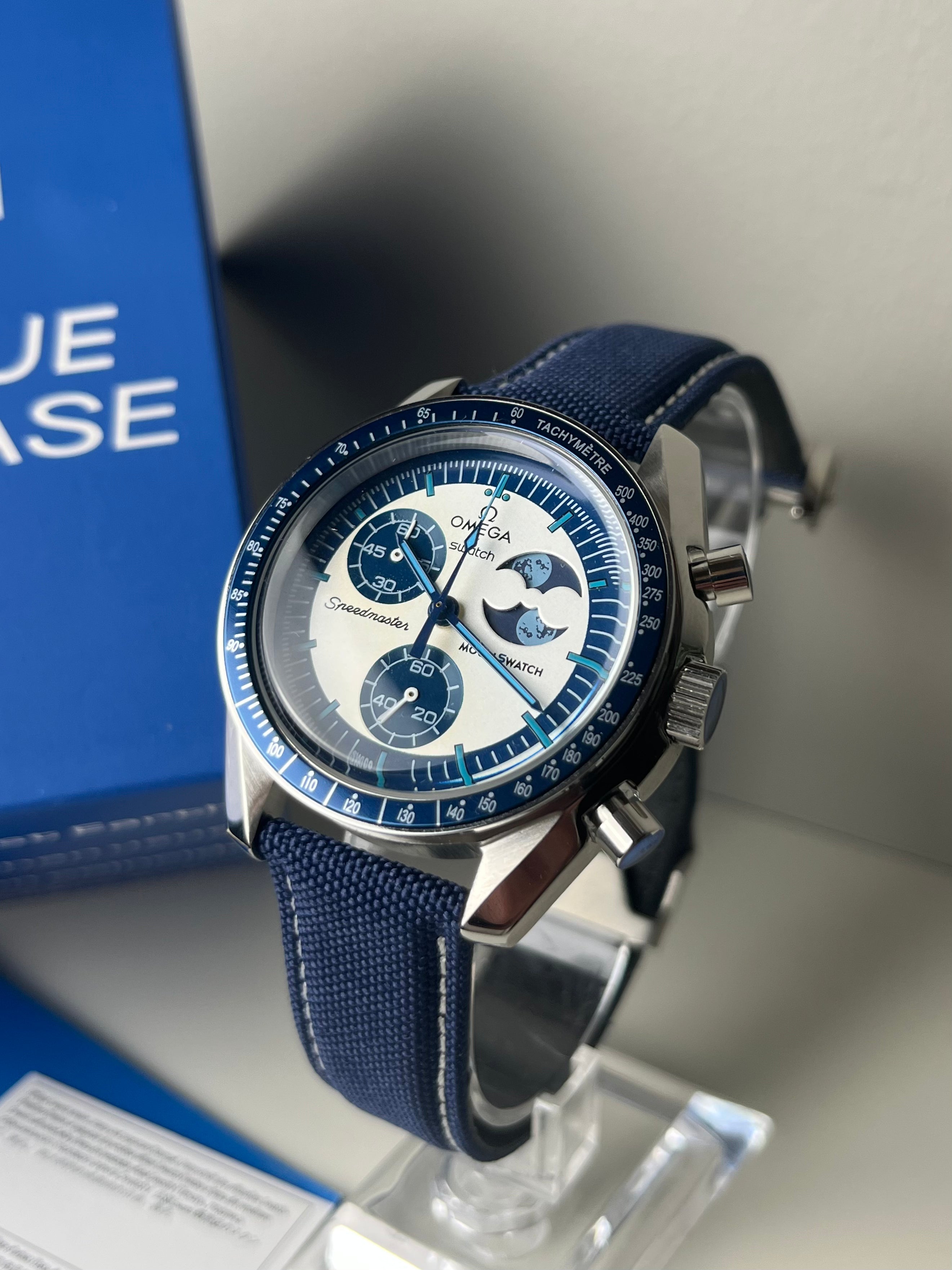 Omega X Swatch 'Super Blue MoonPhase' VK63 Metal Case Custom Mod
