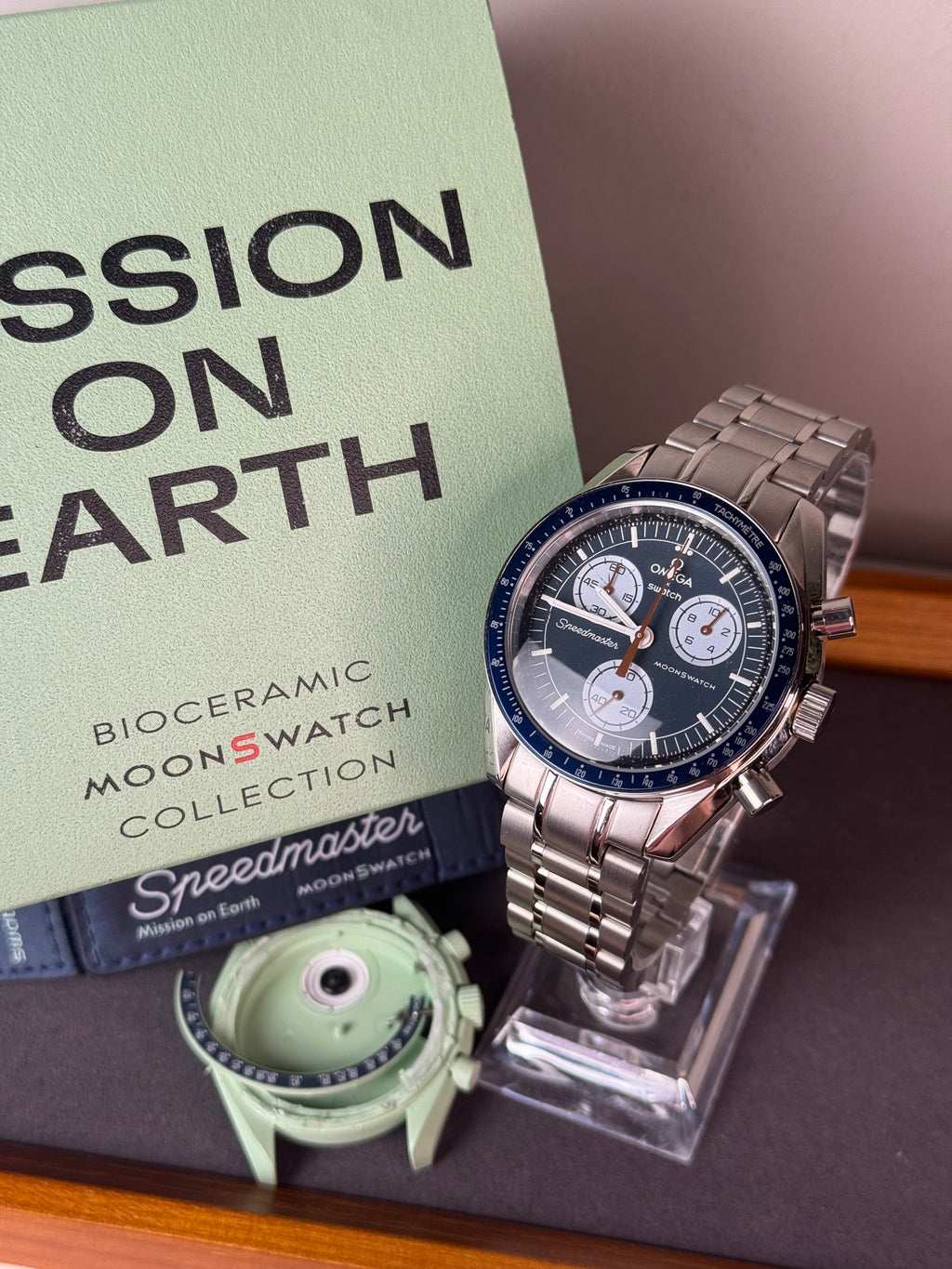 Omega X Swatch 'Earth' Moonswatch VK63 Metal Case