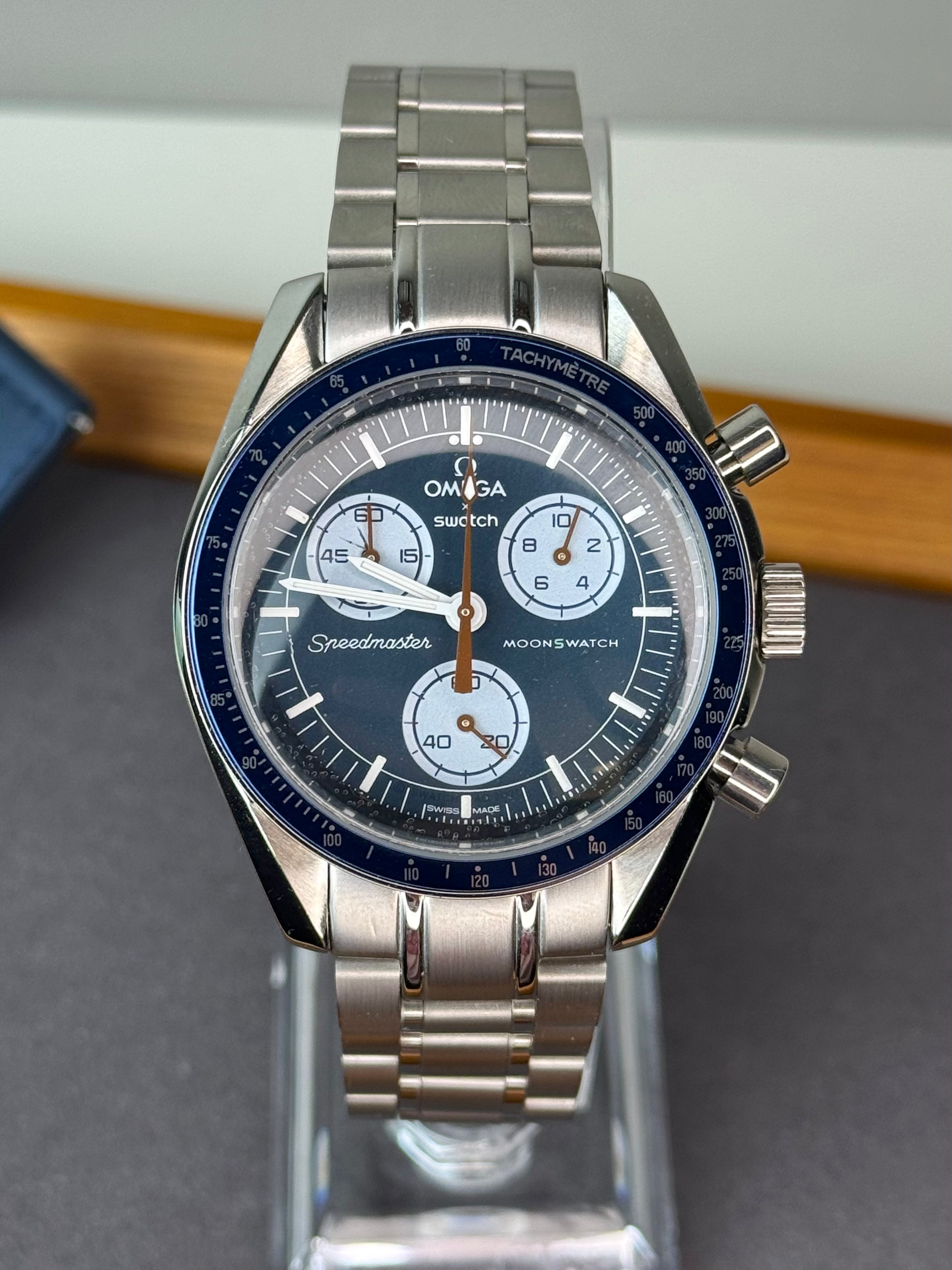 Omega X Swatch 'Earth' Moonswatch VK63 Metal Case