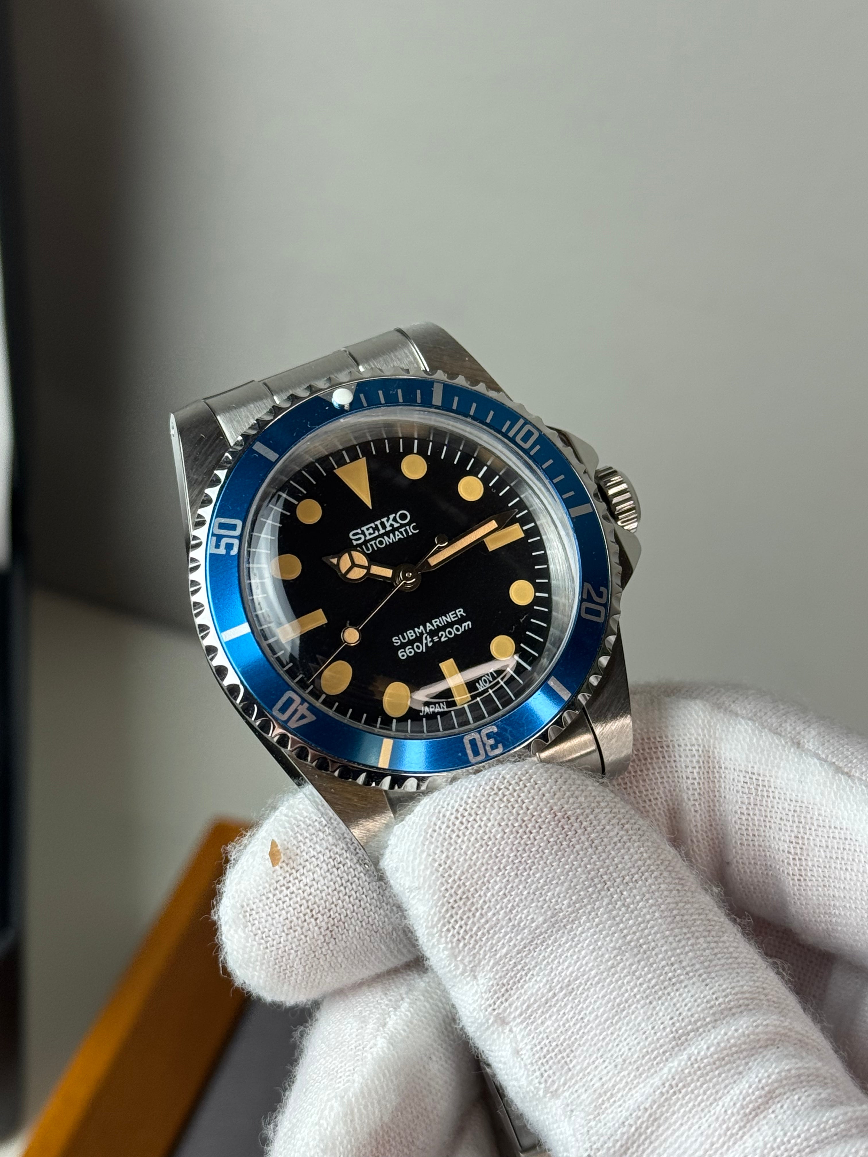 Seiko Mod Watch Vintage Sub Diver | Oyster • 40mm Sapphire• NH35 Automatic