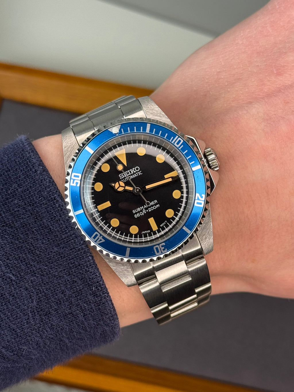 Seiko Mod Watch Vintage Sub Diver | Oyster • 40mm Sapphire• NH35 Automatic