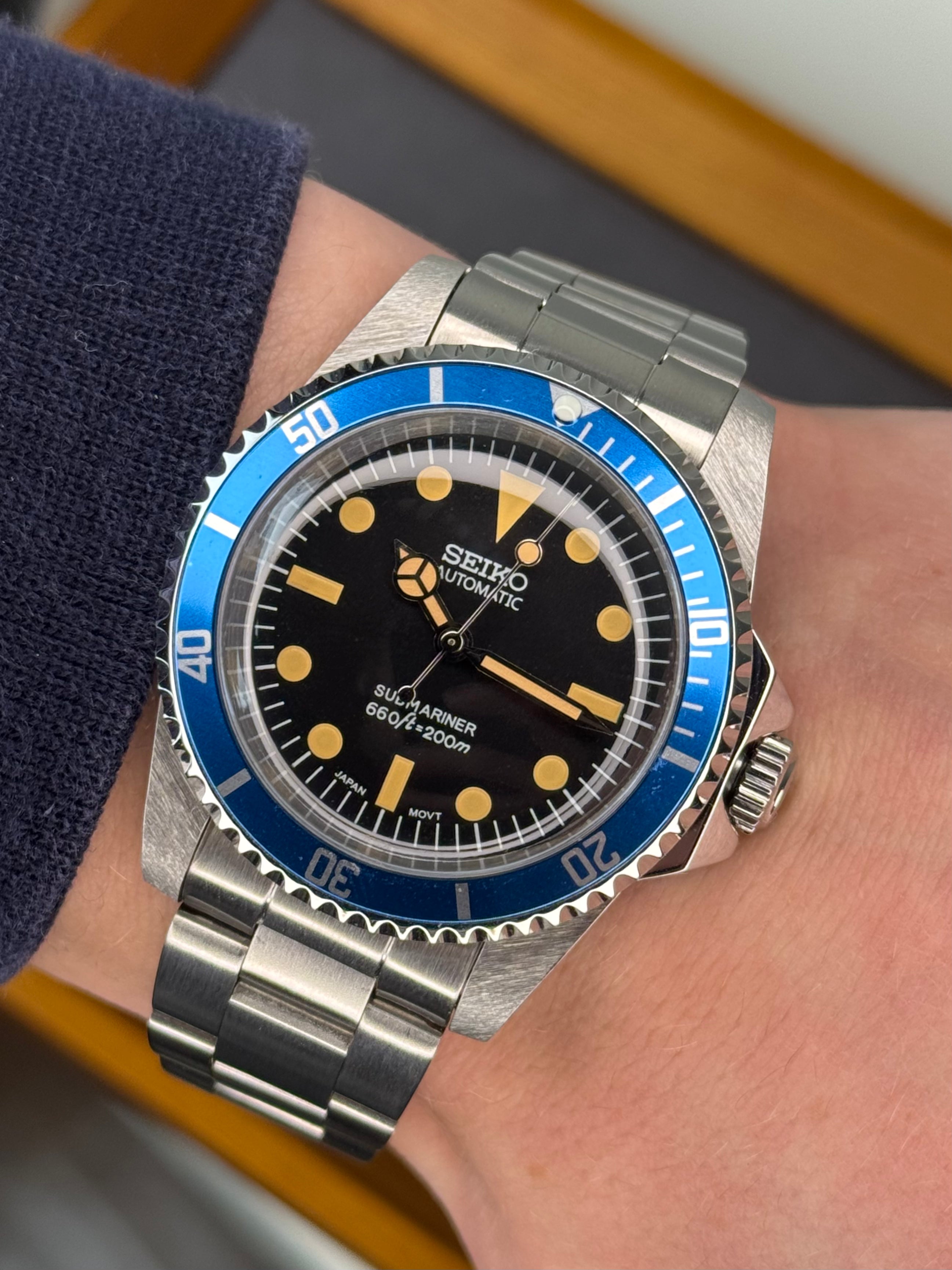 Seiko Mod Watch Vintage Sub Diver | Oyster • 40mm Sapphire• NH35 Automatic