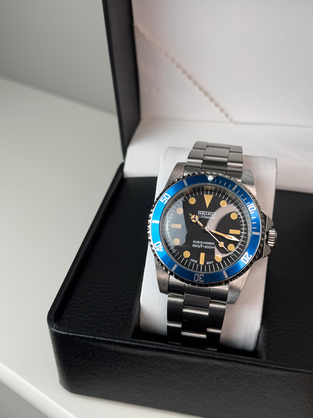 Seiko Mod Watch Vintage Sub Diver | Oyster • 40mm Sapphire• NH35 Automatic