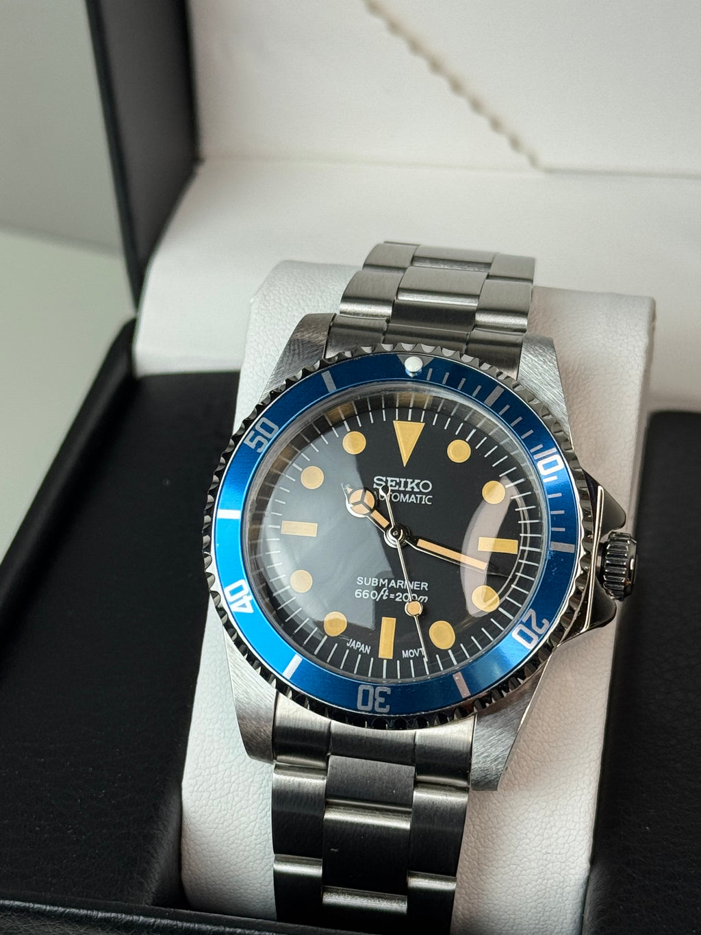 Seiko Mod Watch Vintage Sub Diver | Oyster • 40mm Sapphire• NH35 Automatic