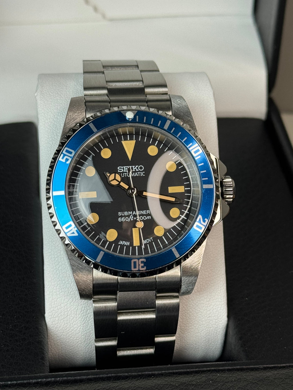 Seiko Mod Watch Vintage Sub Diver | Oyster • 40mm Sapphire• NH35 Automatic
