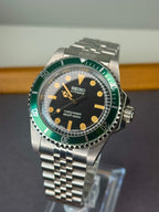 Seiko Mod Green Vintage Sub Diver | Oyster • 40mm Sapphire• NH35 Automatic