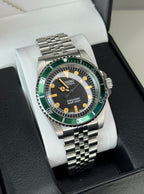 Seiko Mod Green Vintage Sub Diver | Oyster • 40mm Sapphire• NH35 Automatic