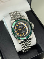 Seiko Mod Green Vintage Sub Diver | Oyster • 40mm Sapphire• NH35 Automatic