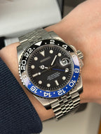 Seiko Mod 'Batman' GMT Diver | Jubilee • 40mm Sapphire• NH35 Automatic