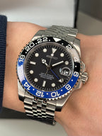 Seiko Mod 'Batman' GMT Diver | Jubilee • 40mm Sapphire• NH35 Automatic